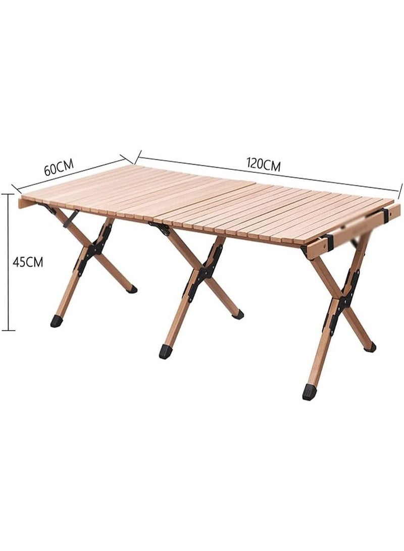 DubaiGallery Portable Outdoor Camping Table 120×60×45 CM Foldable Metal Slat Top, Easy Carry Storage Bag, Ideal for Picnic, BBQ, Beach, Garden, Balcony, Travel - Image 3